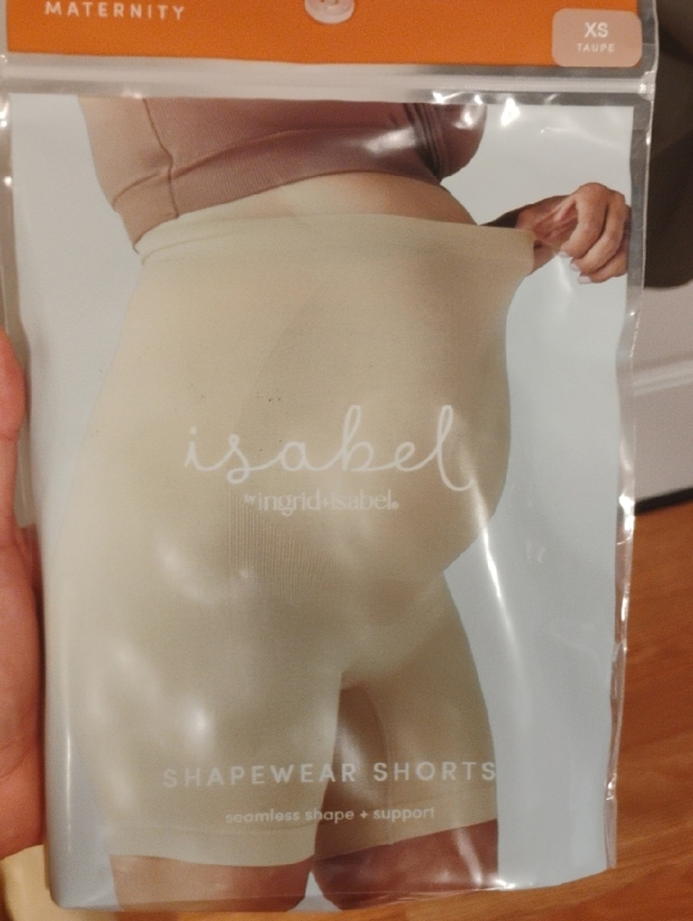 Ingrid & Isabel Taupe Maternity Shapewear Shorts XS